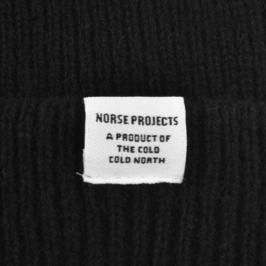 Norse Projects Merino Lambswool Beanie Black | Mainline Menswear us